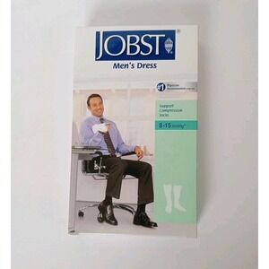 JOBST Men's Compression Socks 8-15‎ mmHg Dress Black Knee High SZ Small New